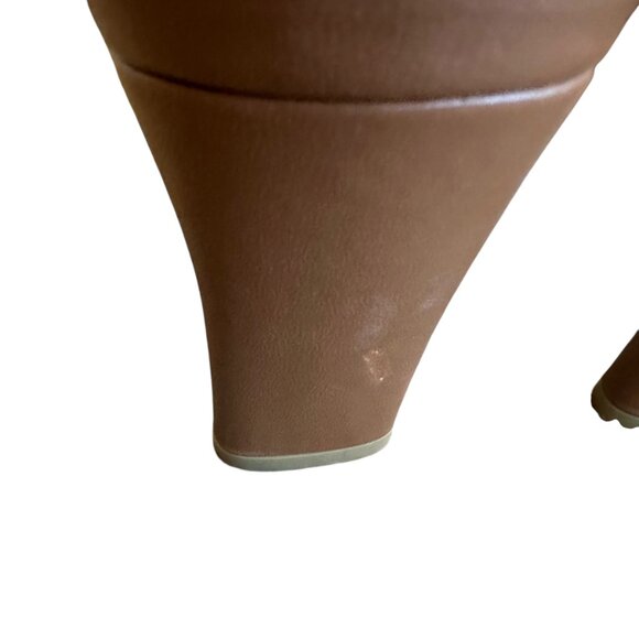 Alohas Bellini Leather Sandals Tan Lace-Up Square Toe Strappy Size 38 7.5 Womens - Picture 8 of 14